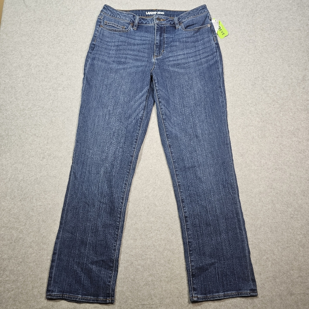 NWT Lands End Womens High Rise Bootcut Jeans Size 12